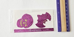 Vtg Stick R Treats Stickers NIP Hallmark Glitter Skull Bat 1984 Halloween