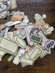 Time Imprint – 1,008 Retro Vintage Box Scrapbooking Stickers, Sealed Box