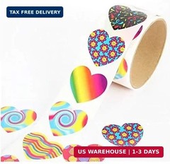 Sticker Roll 5 Rolls of Back to School Sticker Party Supplies Stickers for Kids