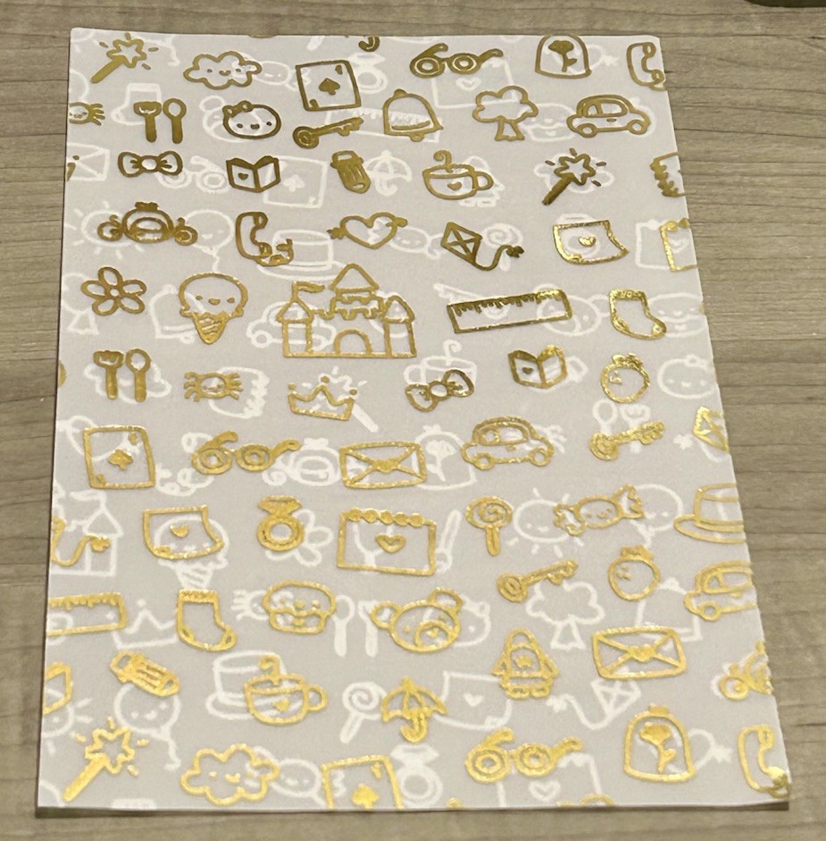 New Happie Scrappie x OMWL Collab Gold Foil Vellum Full Sheet B