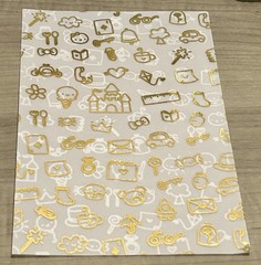New Happie Scrappie x OMWL Collab Gold Foil Vellum Full Sheet B