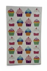 Horizon Group USA Cupcake Stickers 4 Sheets 24 Cupcakes On Each Total of 48