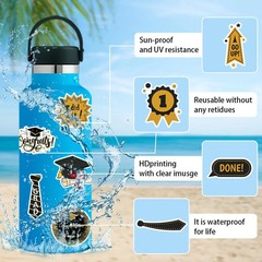 100Pcs Graduation Stickers 2026, College Class Graduation Decorations Stickers f