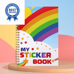 Reusable Sticker Storage Book Collecting Album 5.8 x 8.3 inches, white