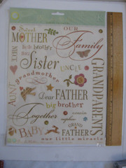 K&Company FAMILY PHRASES Rub-Ons Transfer Mother Brother Grandparents Father NOS