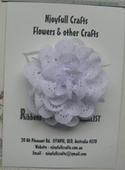 ELLA Eyelet Lace Gathered&Layered Light Soft LAVENDER Flower 70 mm Single DD NJC