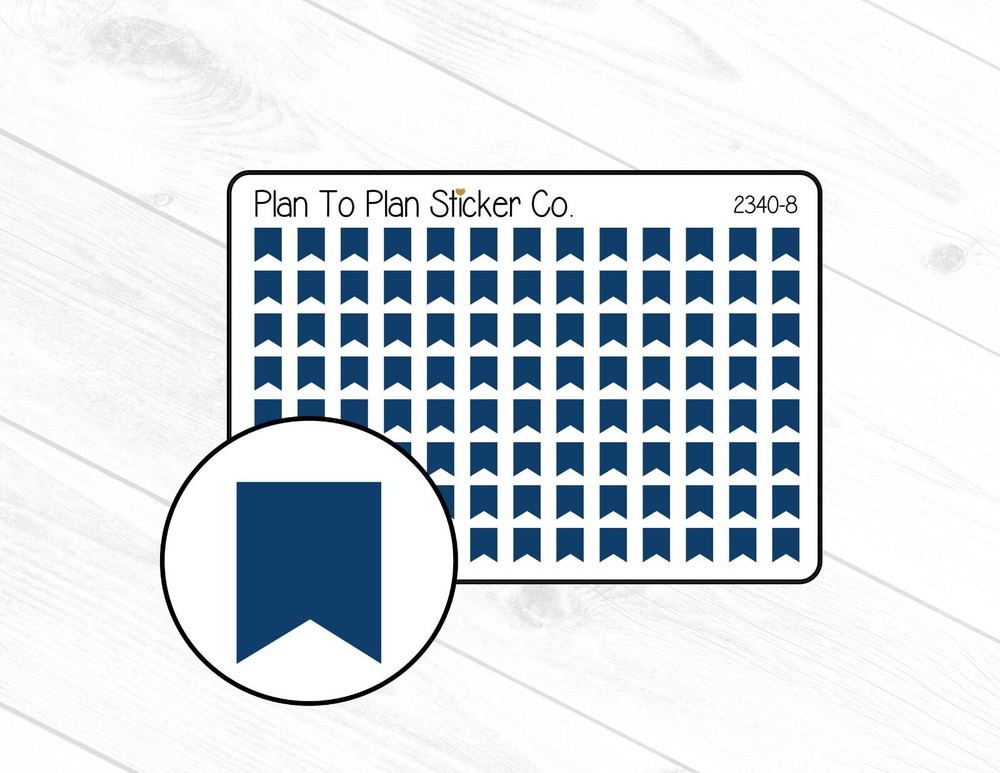 2340-8~~Navy Mini Flags Planner Stickers.