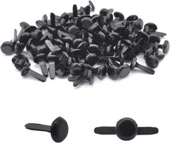 100Pcs Black Split Pins Pastel Metal Brad Fasteners Brads round Brads for DIY Cr