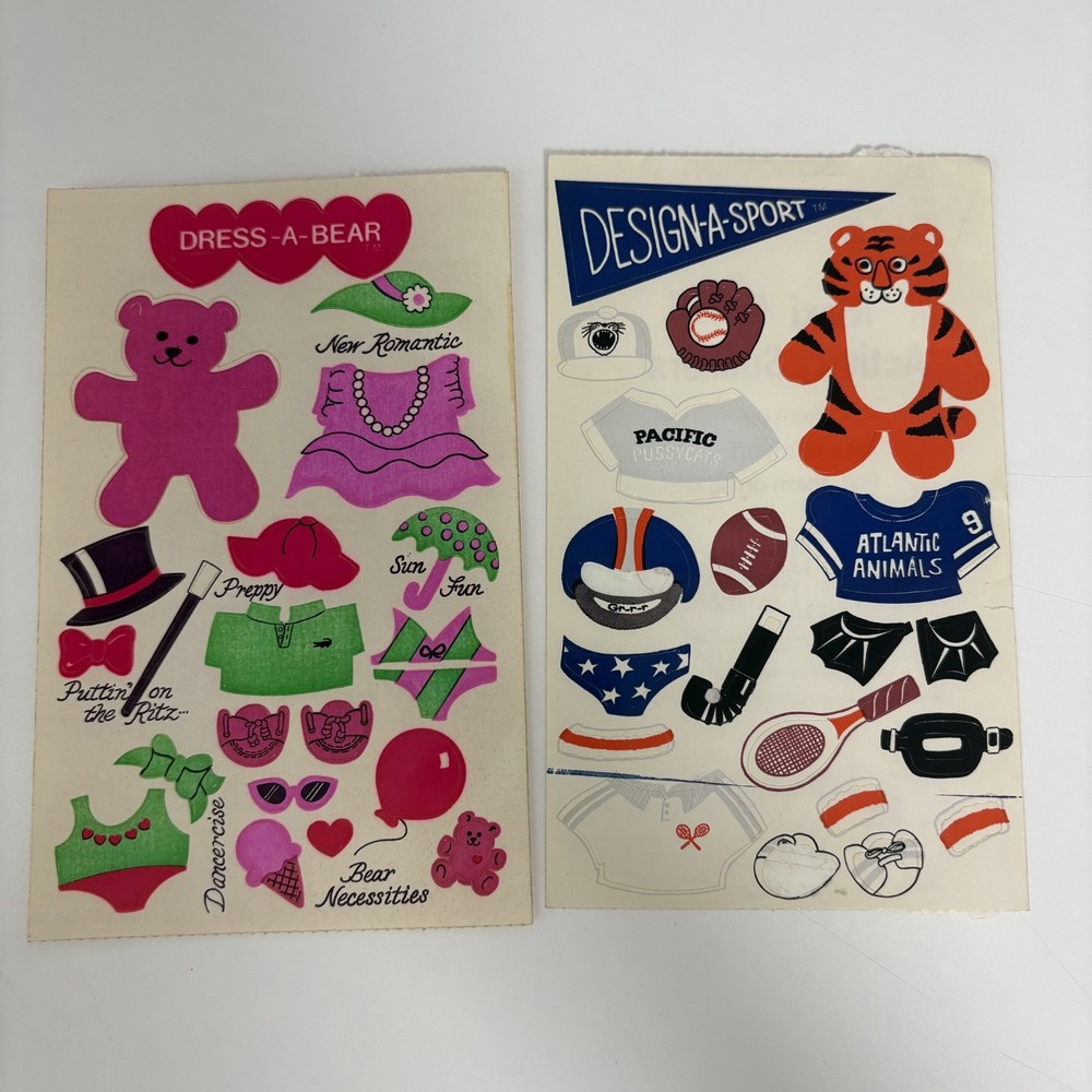 SET! Vintage Sandylion maxi activity sheet Stickers