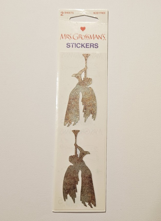 Mrs. Grossman’s Stickers Lot 2 Strips New Package ~Metal Angel~HTF RARE