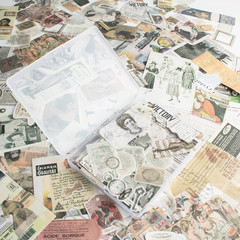 200Pcs Vintage Scrapbook Stickers, Aesthetic Junk Journal Stamping Supplies