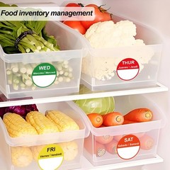7 Days of The Week Labels 1 Inch Color Coding Food Rotation Labels Self Adhe…