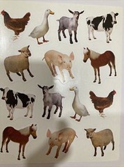 carson dellosa farm animals sticker sheet