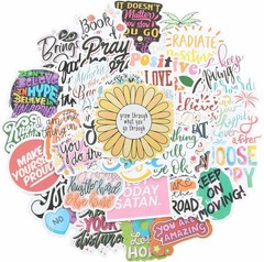 200pcs Waterproof Motivational Stickers – Perfect for Water Bottles & Laptops
