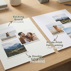 Embossed Backing Board 12×18 Acid-Free 4 Ply Dual Surface – Perfect for Photos