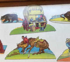 1950’s Vtg Old Western Paper Doll Stand Ups Cowboy/Indian-Cut & Uncut Scrapbook