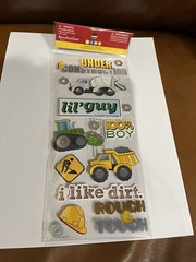 Recollections Kids – Dimensional Stickers – Boy Construction Vehicles- 15pc