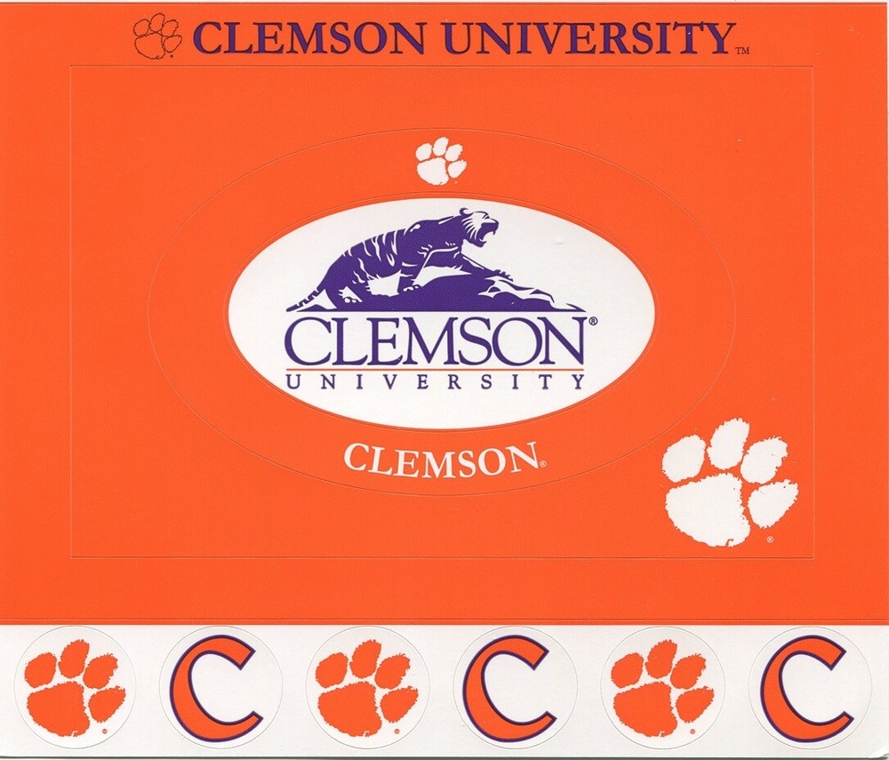 Clemson University Tigers NCAA Cardstock Sticker Frame, scrapbook