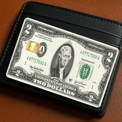 $2 dollar Debit Credit Card Vinyl Sticker Decal Money Bank Cash Cover glossy