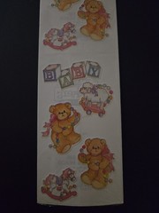 Vintage NOS FMI Frances Meyer Inc Stickers Bears & Beads BABY TST 596