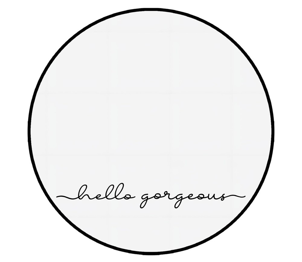 Hello Gorgeous Inspirational Quotes Mirror Vinyl Decal 18×2.4 Inch