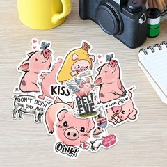 Vybonz 3 inch pig stickers 10 pack