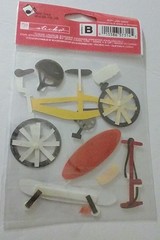 RARE Vintage Jolee’s Boutique 3D Sticker FREESTYLE BIKE&BOARD SPORTS 7pcs 57314