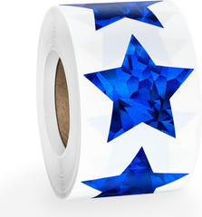500 PCS Holographic Gold Star Stickers, 1 Inch Self Adhesive Metallic Glitter Fo