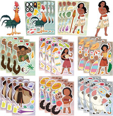 24 Sheets Make Your Own Superhero Stickers for Kids, Art Craft Party Supplies