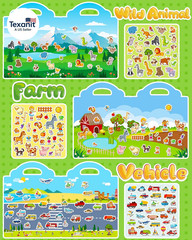 Reusable Sticker Book for Toddlers, Stickers for Kids, Toddler Craft Activities,