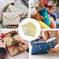 1000 PCS Gold Star Stickers, 1in Holographic Foil Rewards Stickers
