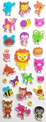 🐠 12 Sheets Puffy Ocean/Forest Animal and dinosaur Sticker Set 🐾