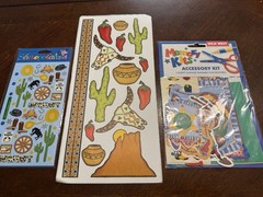 3 NEW Packages Southwest Cowboy Stickers Scrapbooking WESTERN Horses Cactus