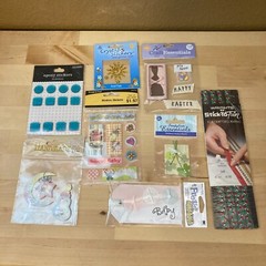 Scrapbook Stickers Mixed Brands Epoxy Handmade Wrights Craft Essential, Lot of 8
