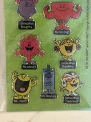 Lot of 2 Mr Men and Little Miss Stickers (2008) Scrapbooking, Cardmaking