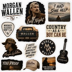 Morgan Wallen Sticker Pack/Country/Country Music/You Proof/Last Night