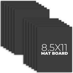 Pack of 12 8.5×11 Uncut Mat Boards Acid-Free Picture Backing Boards for Fram…