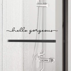 Hello Gorgeous Inspirational Quotes Mirror Vinyl Decal 18×2.4 Inch