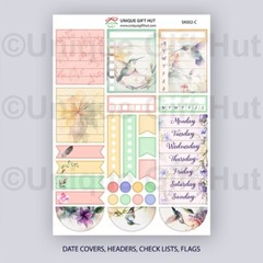 Planner Sticker Kit Watercolor HummingBird Sticker for standard weekly planner