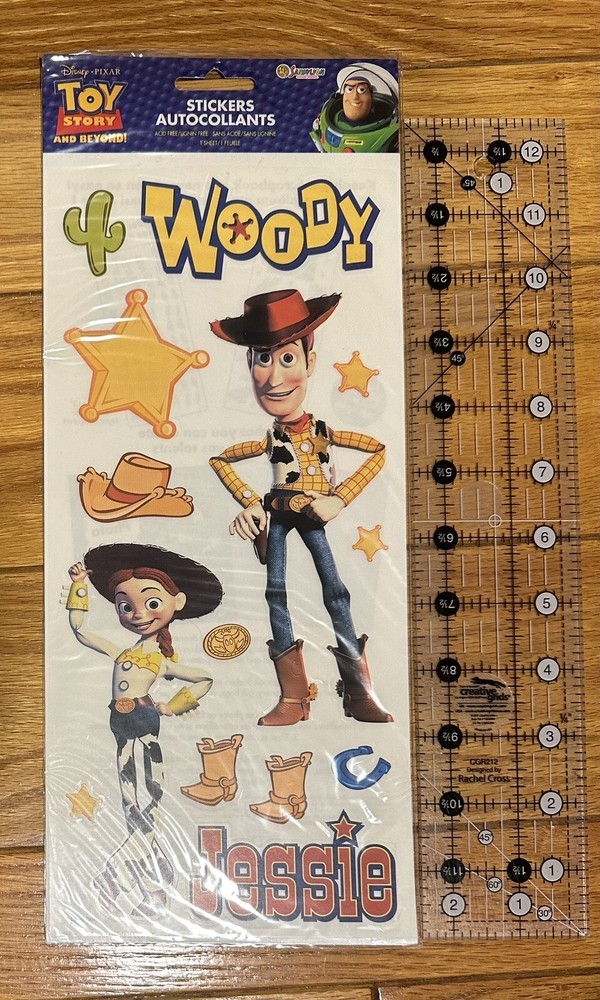 DISNEY/Pixar Toy Story Woody~Jessie~Large Stickers~2003-Sandylion~Vintage~Rare