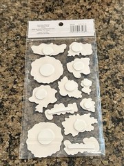 Recollections WEDDING Dimensional Stickers 12 Pieces Acetate Flowers Wreaths