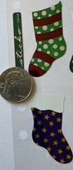 PRISMATIC CHRISTMAS STOCKING Binder Stickers(9pc)Sticko…Dots…Holiday…Card Making