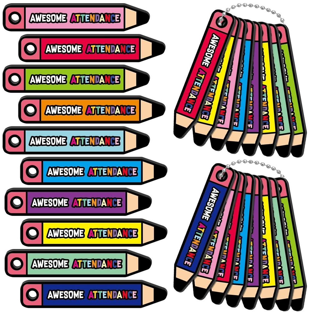 Awesome Attendance Sticks Set w/ Chains Classroom Student Rewards Incentives