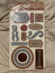 Deja Views Timeless Collection Family Scrapbook Sharon Ann Stickers Love Blue