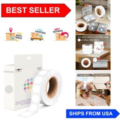 1000 Pack White 0.5 Inch Round Dot Stickers – Color Code Labels for Every Need