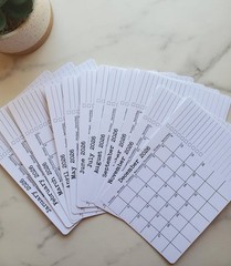 Large 7″ x 5″ Landscape Calendar Stickers with Checklist and Notes Section