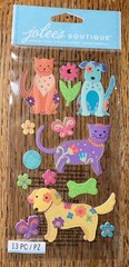 RARE Jolees Dog PUPPY LOVE Cat Kitty Kitten Butterfly Friend Flowers 3D Puppies