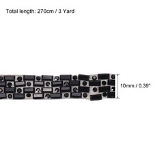 1 Pcs 3 Yards 10mm Self-Adhesive Crystal Rhinestone Ribbon Black