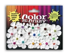 28 CMC GYPSIES – WHITE with Multi-Coloured Jewels – 25-35mm Petaloo I