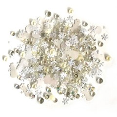 Buttons Galore Sparkletz WINTER SET Sparkling Sequin Jewels Embellishment Mix